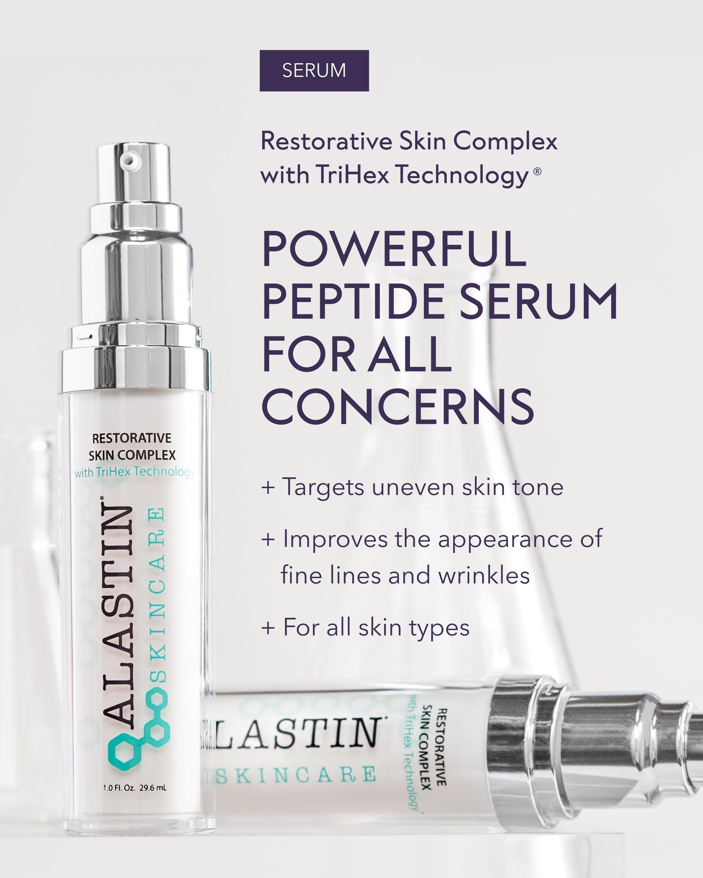 ALASTIN Skincare Restorative Skin Complex Anti-Aging Face Serum - Now with TriHex+ Technology (1 oz) | Improves Skin Hydration, Dullness, & Appearance of Fine Lines and Wrinkles