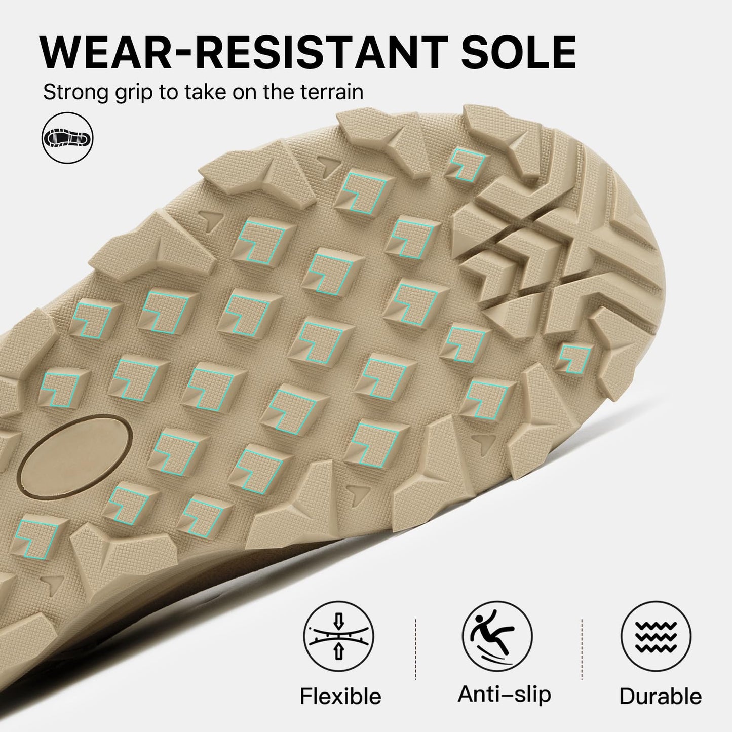 FREE SOLDIER Men's Tactical Boots 8 Inches Military Lightweight Durable Hiking Motorcycle Combat Boots(Bright Tan,10.5)