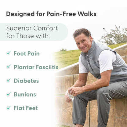 Orthofeet Men's Orthopedic Black Knit Lava No-Tie Sneakers, Size 11.5 Wide