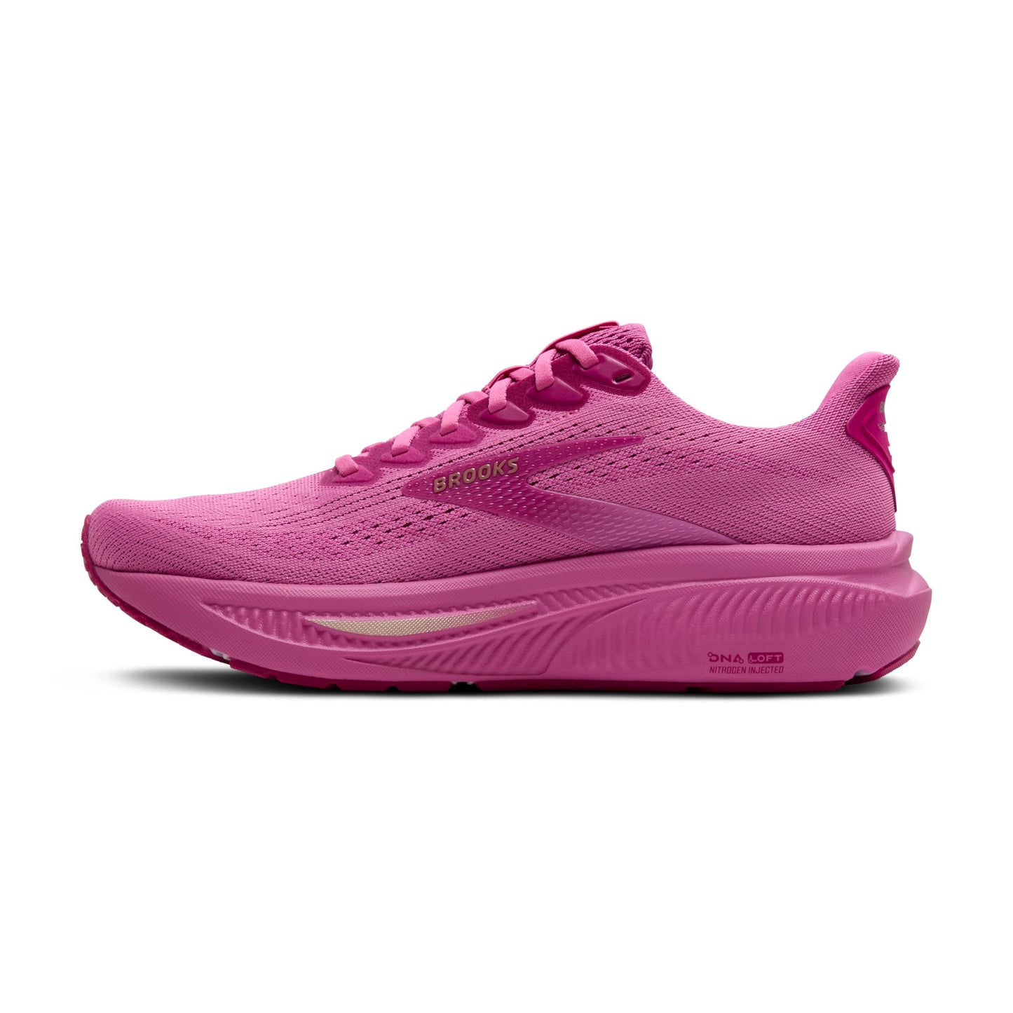 Brooks Women’s Ghost 17 Neutral Running Shoe - Pink/Fuchsia/Gold - 11.5 Medium
