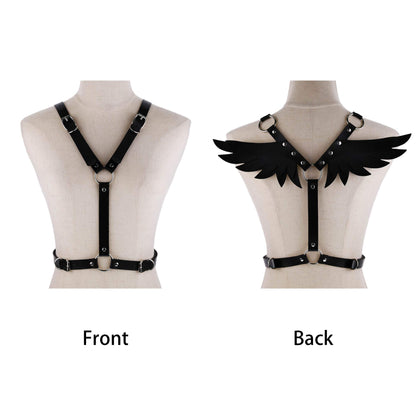Pink Sissy Harness with Angel Wings PN2678