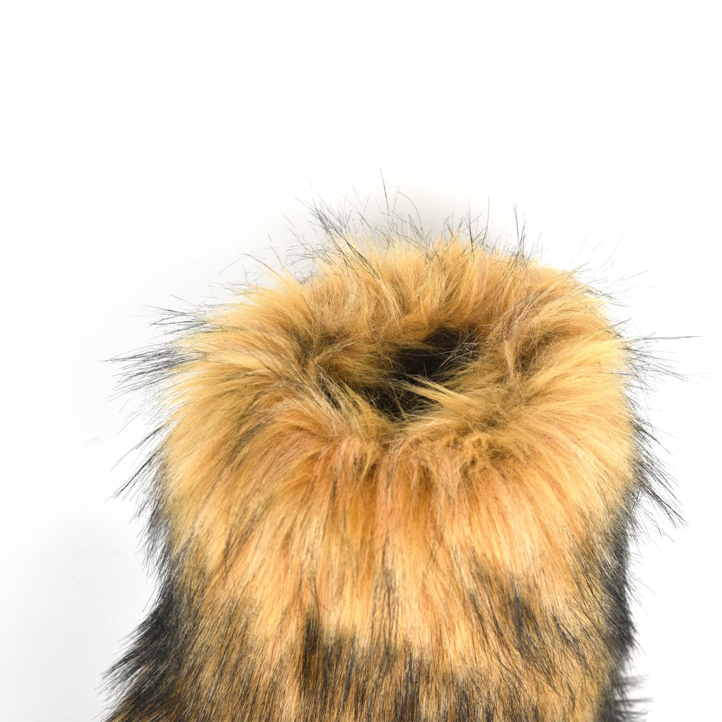 qenqenr Fashion Fur Boots,Flat Heel Comfy Plush Warm Snow Booties,2025 Winter Outdoors Furry Boots,Mid-Calf Faux fur Boot for Women