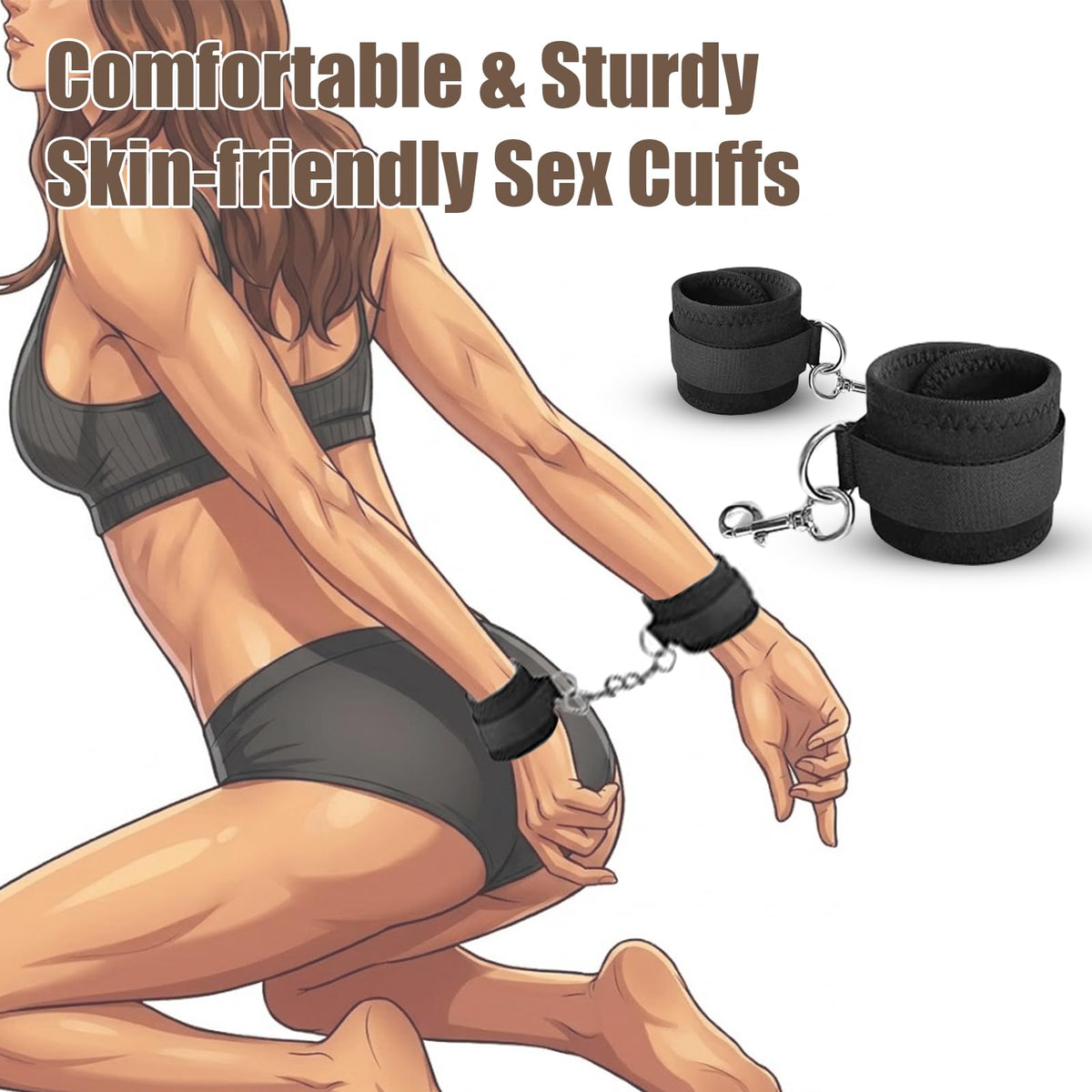 Bondage Sex Restraints with Comfortable & Supportive Silk-Filled Pillow