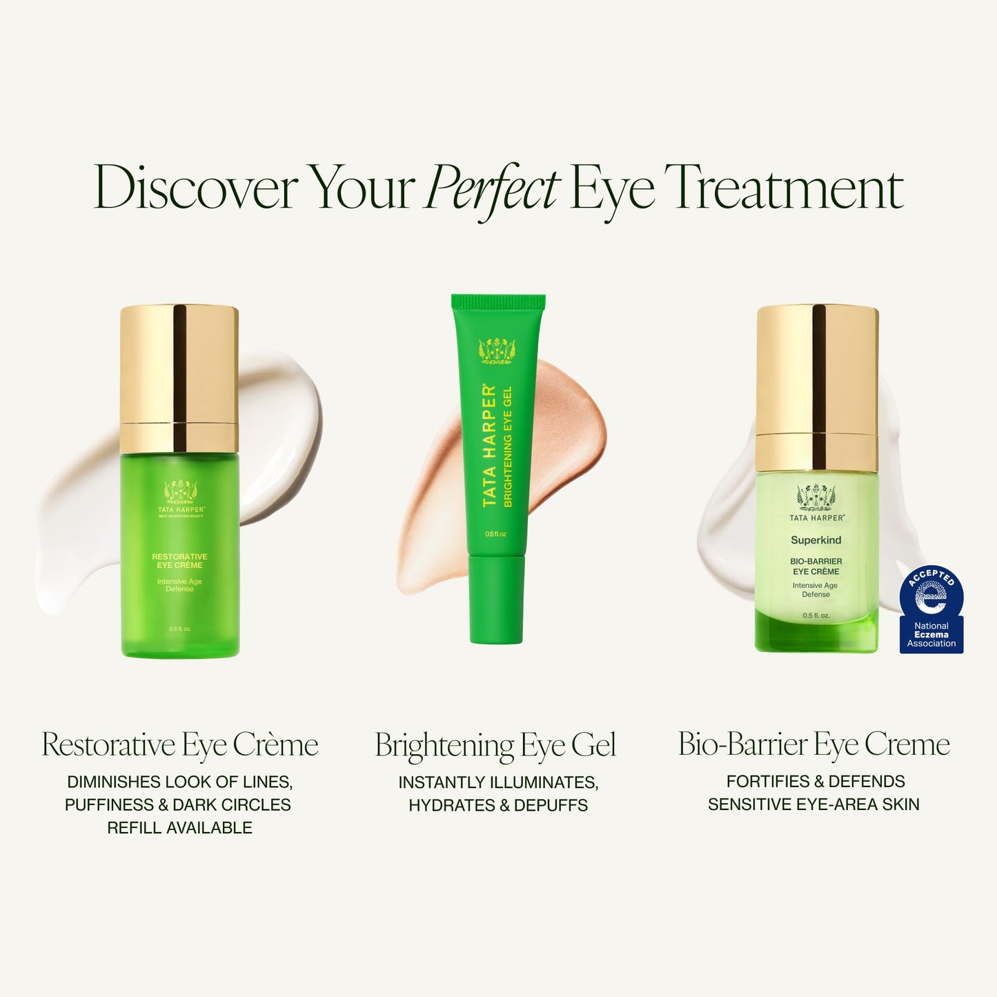 Tata Harper Superkind Bio-Barrier Eye Crème, Anti-Aging Eye Cream for Sensitive Skin, Hypoallergenic Skincare, Fragrance Free Skincare, Natural Skincare, Dermatologist Tested, Vegan, 15ml