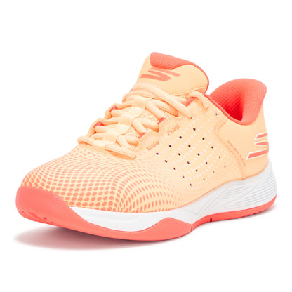 Skechers Women's Viper Court Reload Hands Free Slip-Ins Sneaker, Peach, 9.5