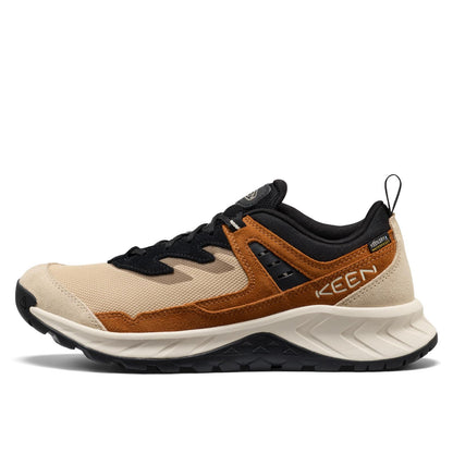 KEEN Men's Hightrail Low Height Durable Lightweight Breathable Leather Waterproof Hiking Shoes, Safari/Roasted Pecan, 10