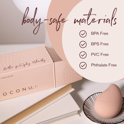 COCONU Wave Rechargeable Body Massager for Muscle Relaxation & Self Care | 10 Vibration Modes | Platinum Silicone | Waterproof | USB Rechargeable | Travel Friendly