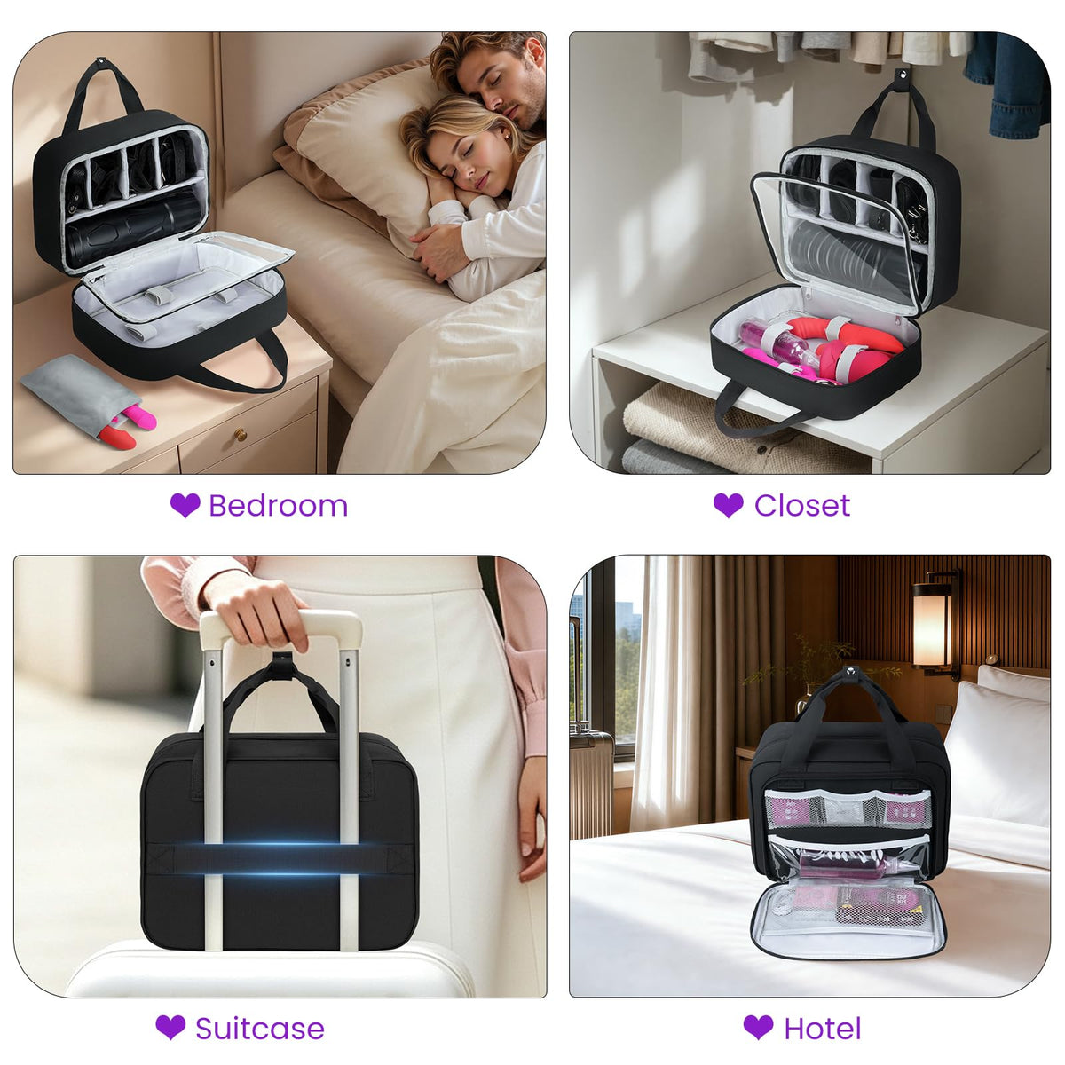Lockable Discreet Storage Bag for Adult, Private Toy Organizer