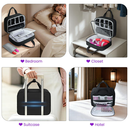 Lockable Discreet Storage Bag for Adult, Private Toy Organizer