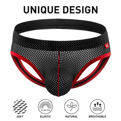 Arjen Kroos Men's Jockstraps Athletic Supporters Breathable Mesh Jock Straps,BLACK,Large