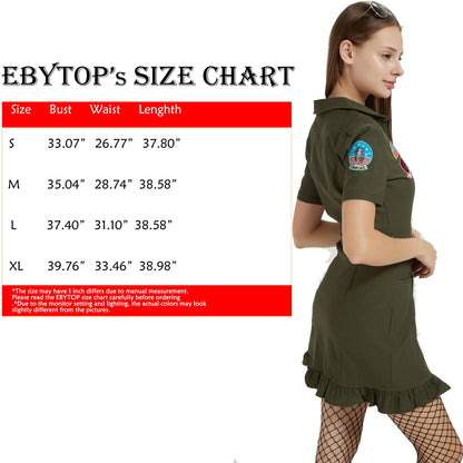 Halloween Costumes for Adult 2025 Pilot Flight Costume Dress for Women,M