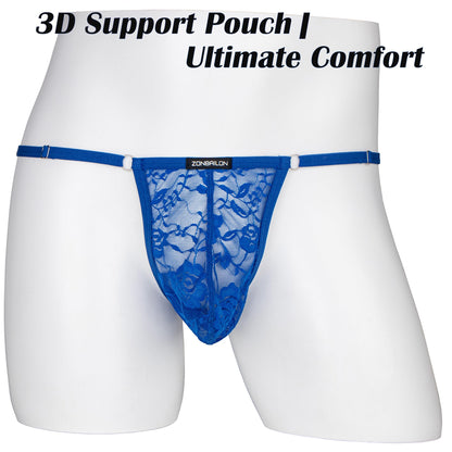 Men's Lace G-String Thong Adjustable One Size Sexy Underwear