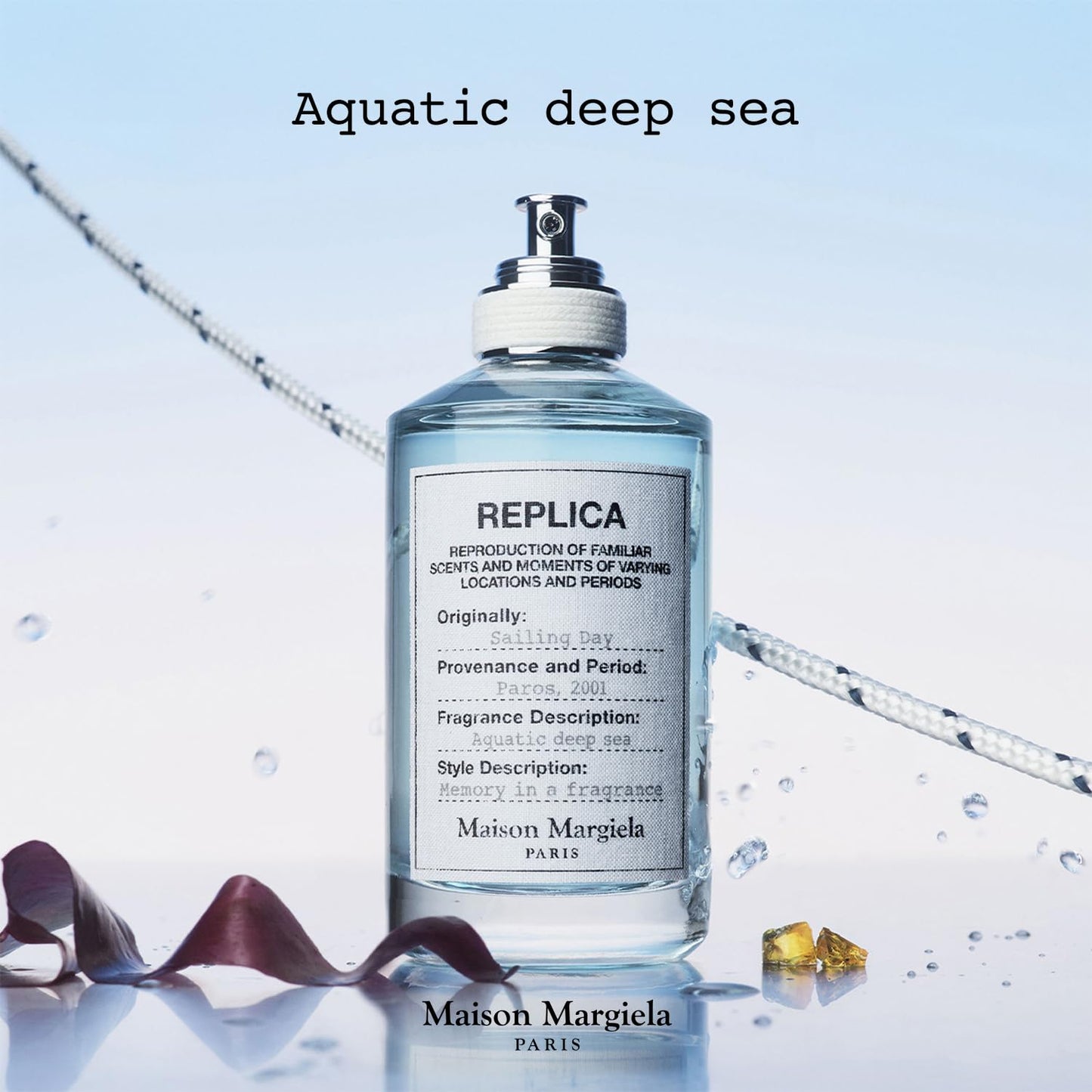 Maison Margiela - Replica - Sailing Day Eau de Toilette - Fresh Fragrance - With Acquatic Accord, Coriander, & Red Seaweed - 1.0 Fl Oz