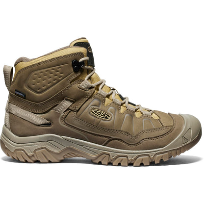 KEEN Men's Targhee 4 Mid Height Durable Comfortable Waterproof Hiking Boots, Canteen/Khaki, 8