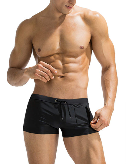 COOFANDY Mens Swim Trunks Bathing Suit Swim Brief Square Leg Board Short