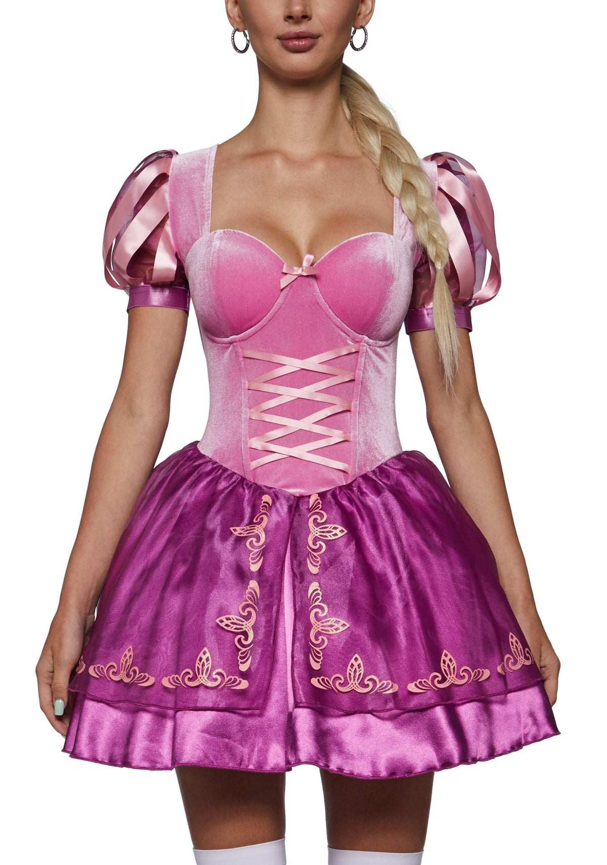 Dolls Kill Long Hair Princess Costume - Tower Trapped Princess Outfit by Trickz N' Treatz - X-Large