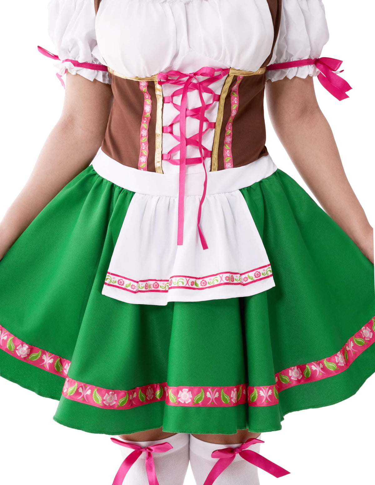 Spooktacular Creations Oktoberfest Outfits Women Costume, German Bavarian Dirndl Dress Beer Girl Garden Babe Maid Set for Cosplay Carnival Halloween Party,Green(Medium)