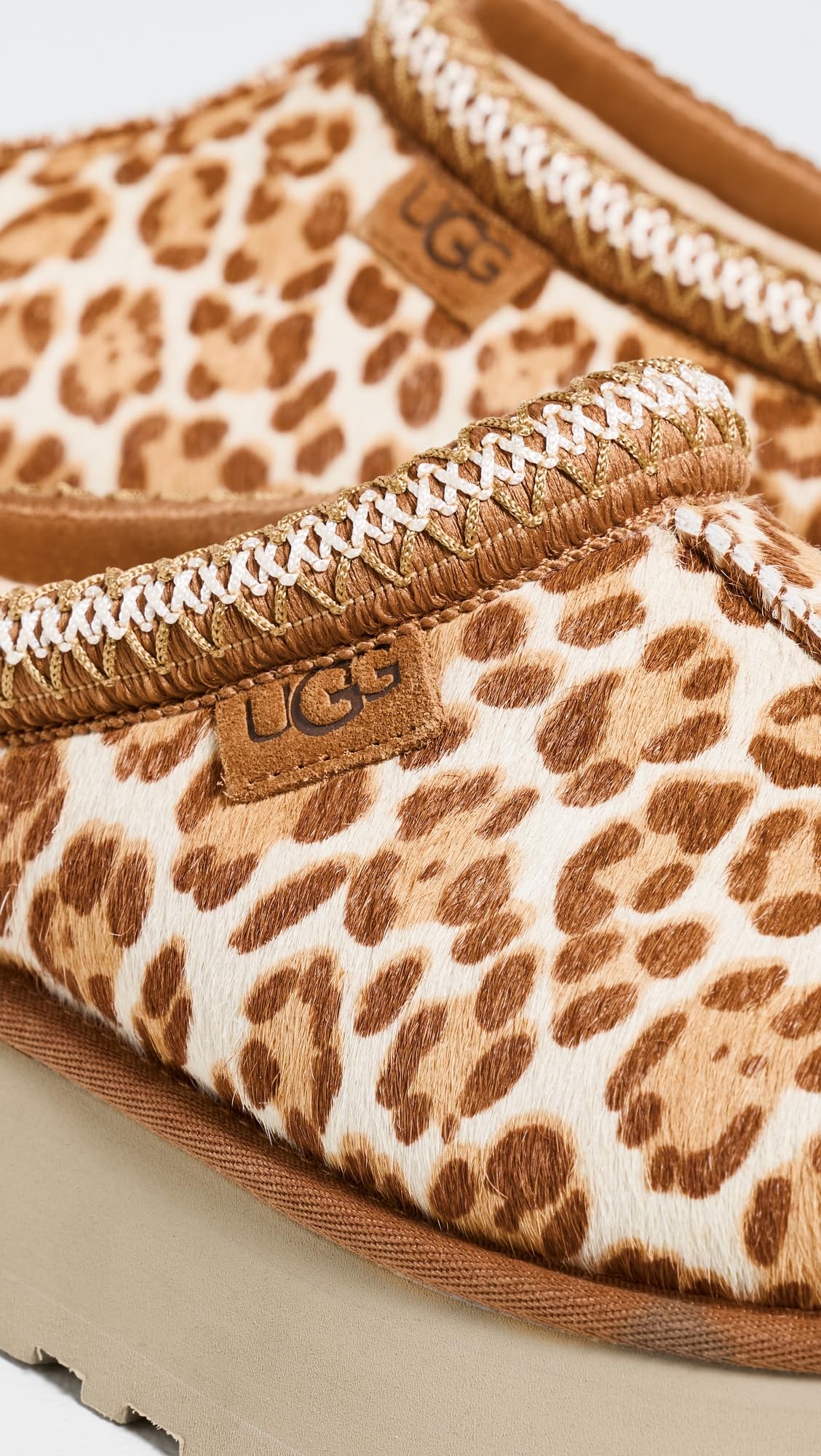 UGG Women's Tazz Plains Slipper, Felicity Leopard Jasmine, 8