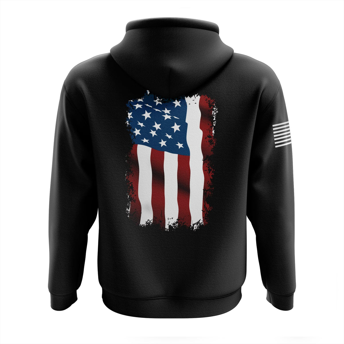 Tactical Pro Supply Patriotic Heavyweight Pullover Hoodie for Men and Women, Waving Flag Hoodie - XL