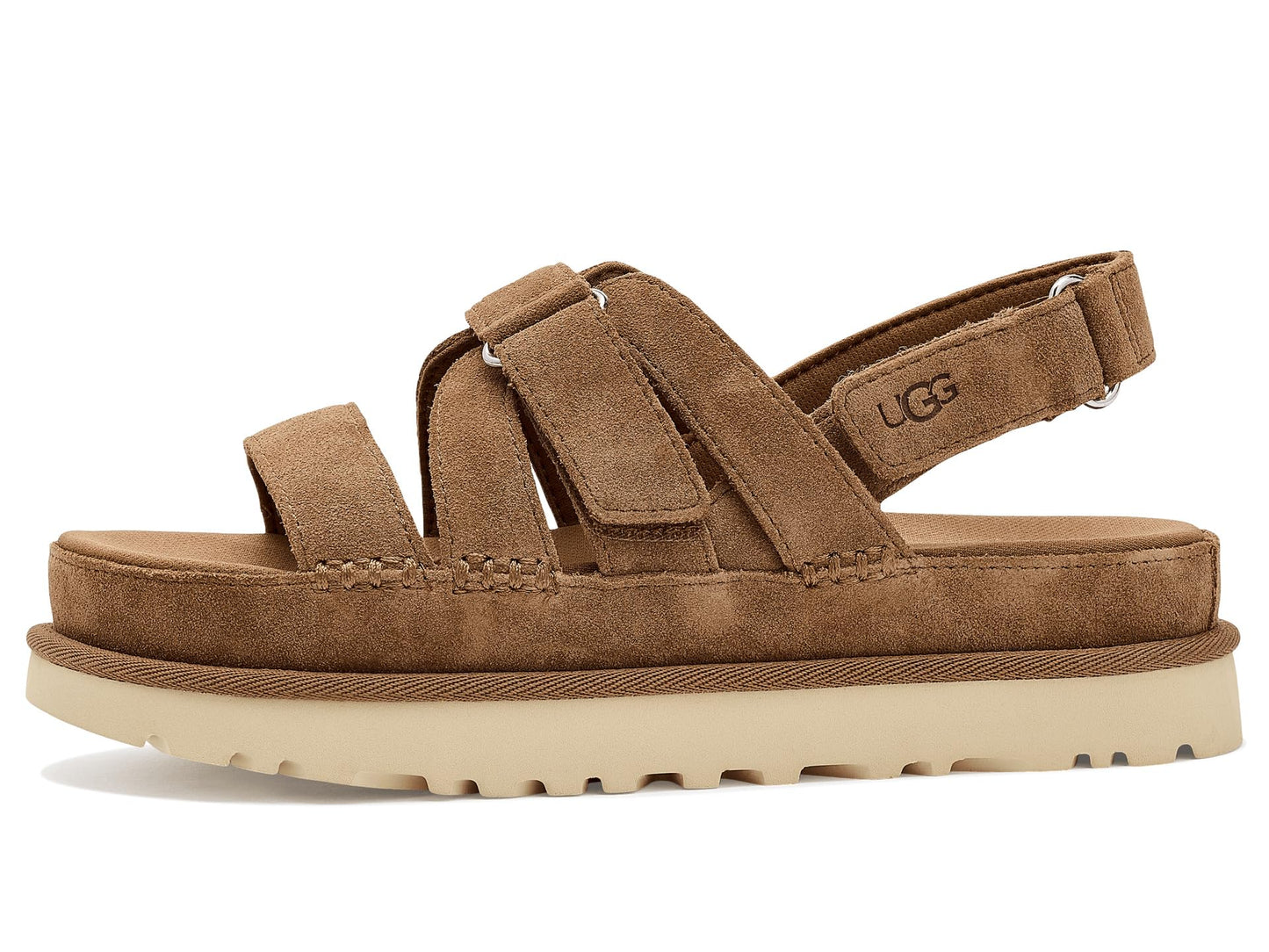 UGG Women's Goldenstar Gleam Sandal, Chestnut, 8.5