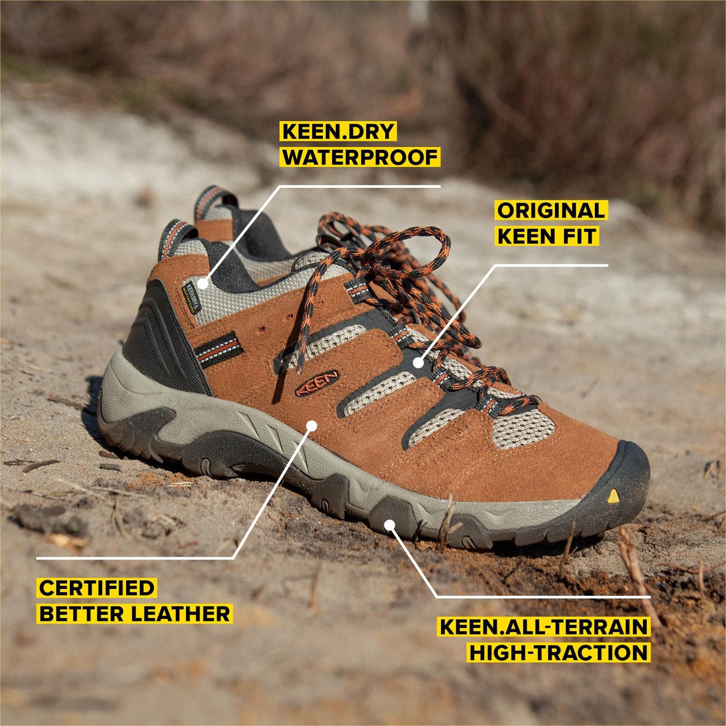KEEN Men's Headout Low Height Waterproof All Terrain Hiking Shoes