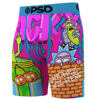 PSD Underwear Mens R&M Madness Boxer Brief 3 Pack, Multi, L