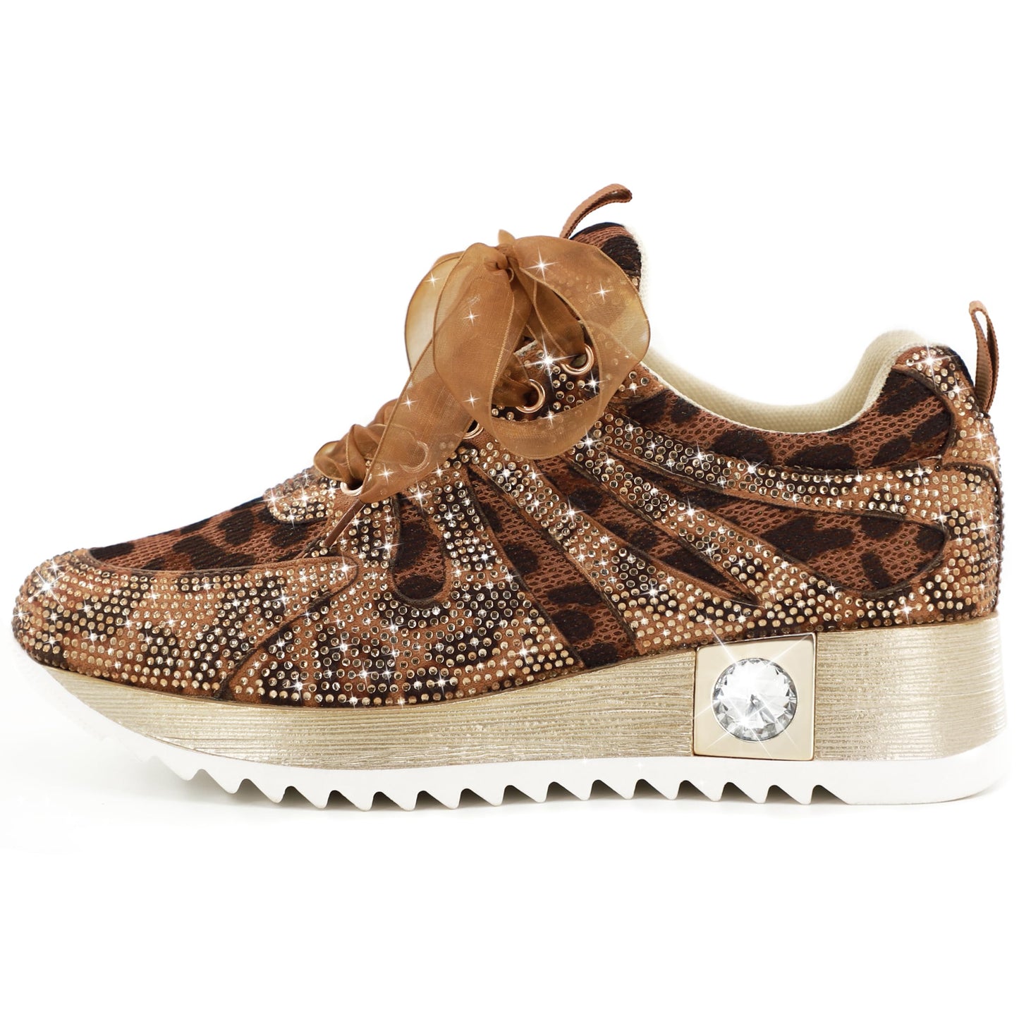 FINDVELL Women's Fashion Glitter Sneakers Platform Wedge Shoes Sparkly Rhinestone Breathable Sneakers Trendy Sequin Shoes Wedding Bride Dress Size 11