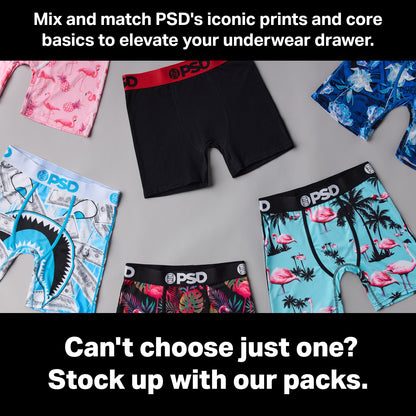 PSD Underwear Mens R&M Madness Boxer Brief 3 Pack, Multi, L