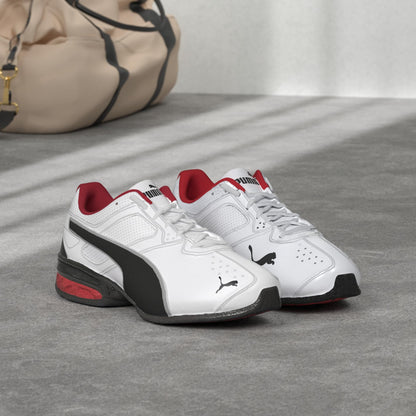 PUMA Men's Tazon 6 FM Shoes, PUMA White/Silver, 7.5 M