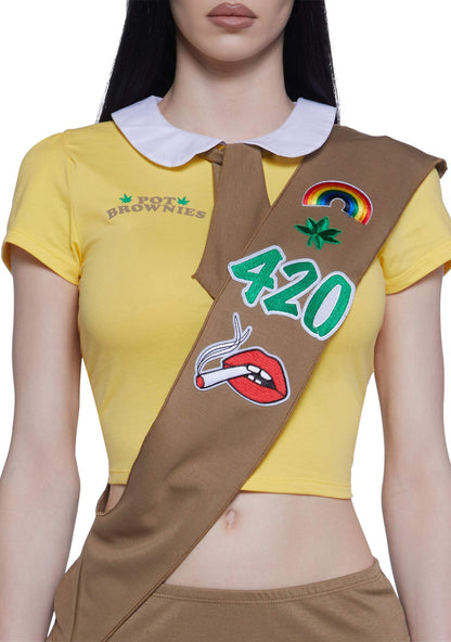 Dolls Kill Mary Jane Pot Brownie Costume - Stoner Scout Outfit by Trickz N' Treatz - X-Small
