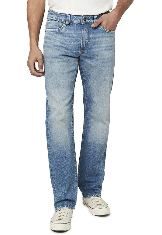 Buffalo David Bitton Men's Straight Driven Fashion Jean, Mid Blue Sanded, 30W x 30L