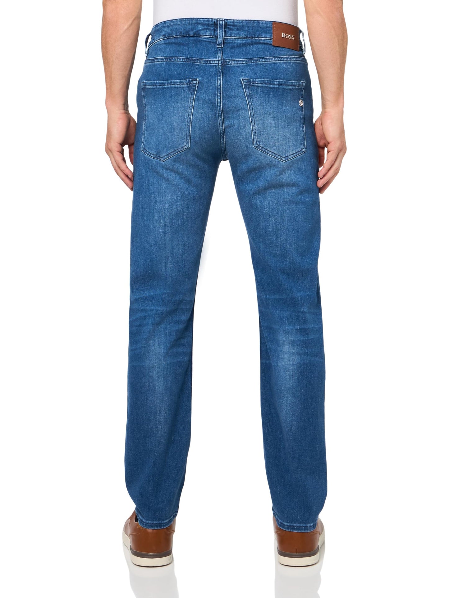 BOSS, H-Delaware Slim Fit Denim Jeans, Medium Blue, 32 32