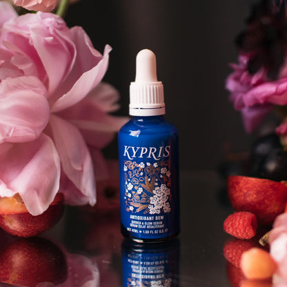 KYPRIS, Antioxidant Dew Quench & Glow Facial Serum, Light Intense Hydration Antioxidant Soothing Serum, Vitamin C & E (1.59 fl oz / 47 ml)