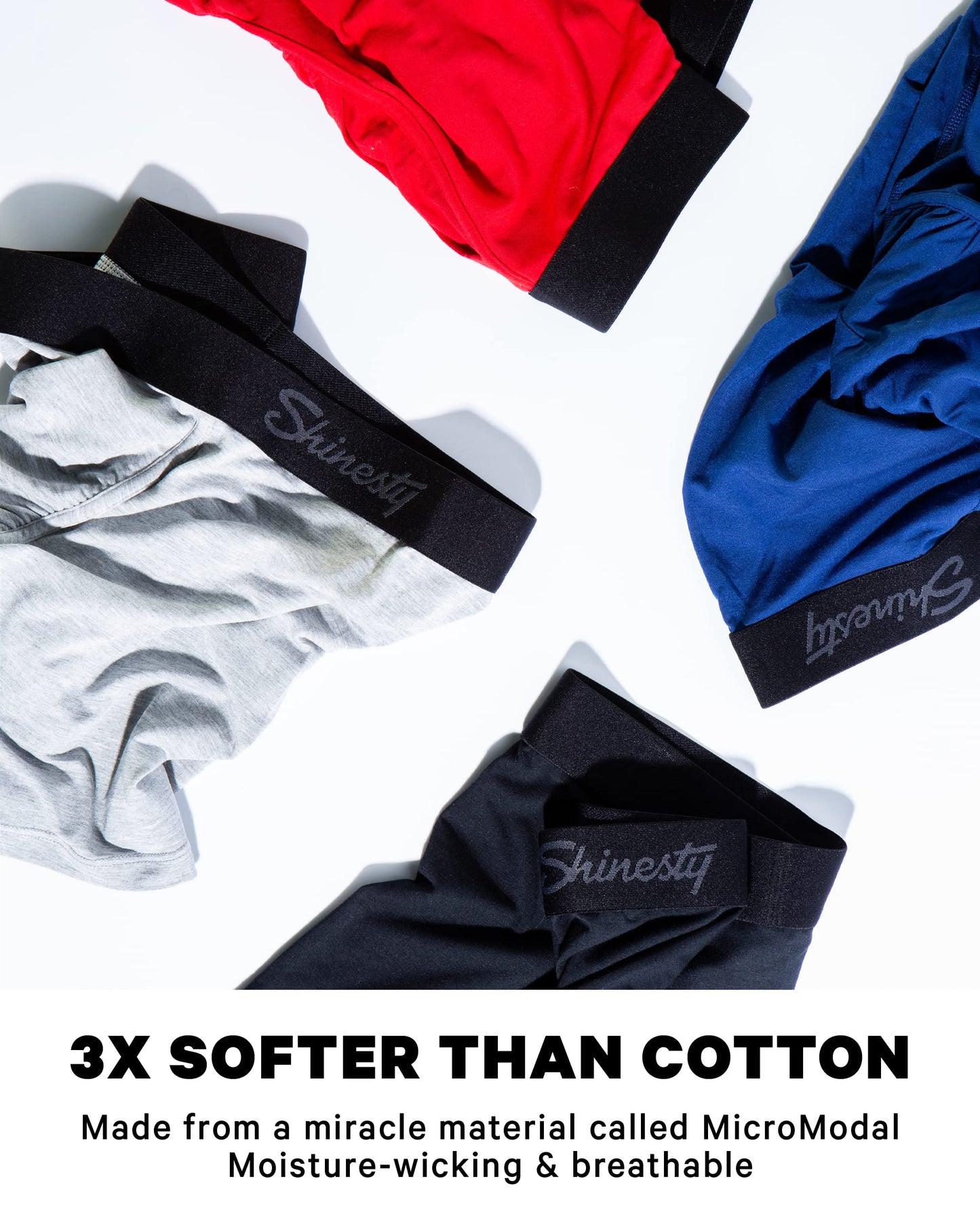 Shinesty Hammock Support Mens Underwear with Pouch | Big and Tall Underwear for Men Flyless | US XXL Patriotic 1 Pack