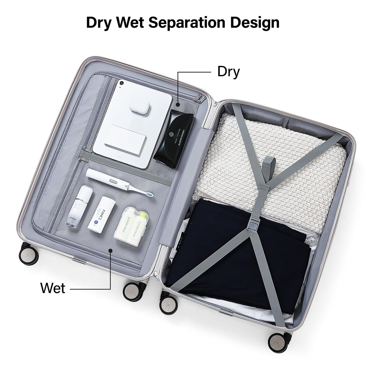 Hanke Hardshell Luggage Sets 3 Piece Extra Large Suitcases with Lock,28 Inch Luggage with Spinner Wheels, PC Travel Suitcase for Women Men 20 24 29Inch,Bamboo Green