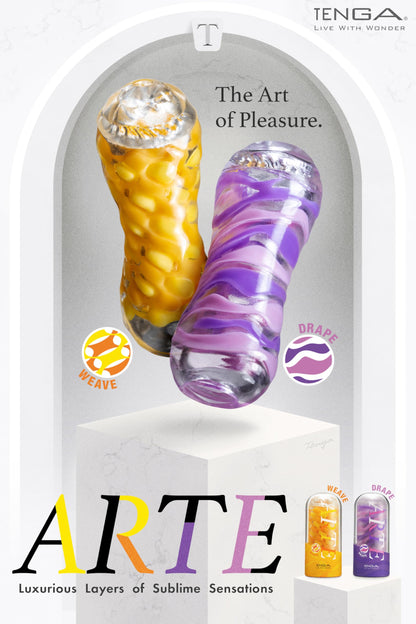 TENGA ARTE Weave - Reusable Male Masturbator with Soft, Springy Enveloping Sensations for Pleasurable Sensations