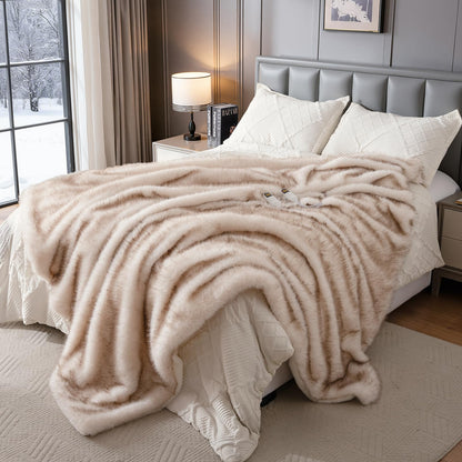 Bearhug Heated Blanket Queen Size, 84"x90" Dual Control Luxury Faux Fur Electric Blanket with 10 Heat Levels & 9H Auto Off, 450GSM Ultra Plush Shaggy Bed Warmer for Couples, ETL Certified, Gift Box