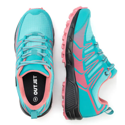OUTJET Women's Waterproof Hiking Shoes Lightweight Pink