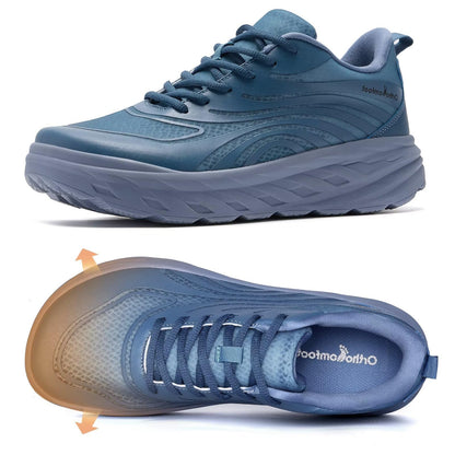 Men's Orthopedic Diabetic Wide Walking Shoes: Arch Support Orthotic Flat Feet Comfort Plantar Fasciitis Orthotic Road Running Shoes, Soft Heel Spur Business Leisure Work Sneakers Dark Blue Size 10.5