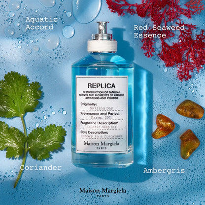Maison Margiela - Replica - Sailing Day Eau de Toilette - Fresh Fragrance - With Acquatic Accord, Coriander, & Red Seaweed - 1.0 Fl Oz