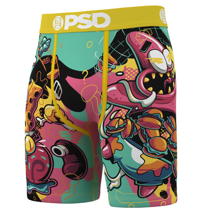 PSD Underwear Men's Spongebob Chaos Boxer Brief 3 Pack, Multi, XL
