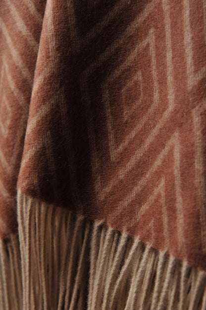CUDDLE DREAMS Premium Cashmere Throw Blanket with Fringe (Diamond Ochre)