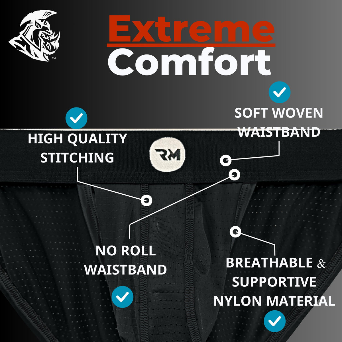 Real Men Mesh Sports Brief Nylon 1 Pk Black Mesh-X-Small