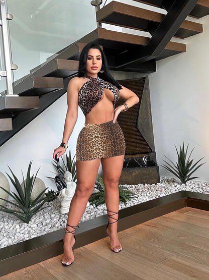 Leopard Print Skirt Cheetah Mini Skort y2k Pencil Bodycon Sexy Skirt with Shorts Underneath Cargo 2025 New Small Yellow Leopard Large
