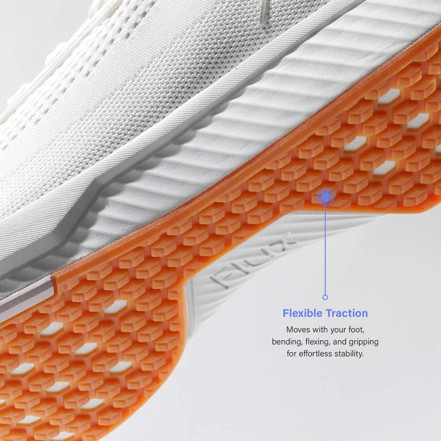 FLUX FOOTWEAR Men’s and Women’s Adapt Runner Wide Toe-Box Natural Movement Shoes with Breathable Knit Upper & UltraFlex Midsole Lightweight Shoes for Running, Walking & Everyday Wear - White/Gum