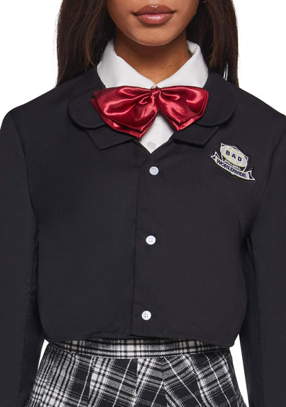 Dolls Kill Sadistic School Girl Costume for Women - The Bride Uma by Trickz N' Treatz
