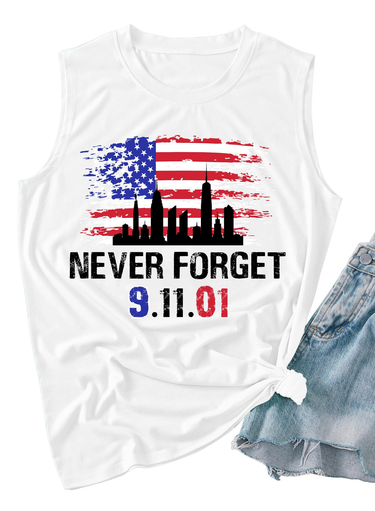 9/11 25th Anniversary Shirts Women 9 11 Memorial Never Forget Tank Top