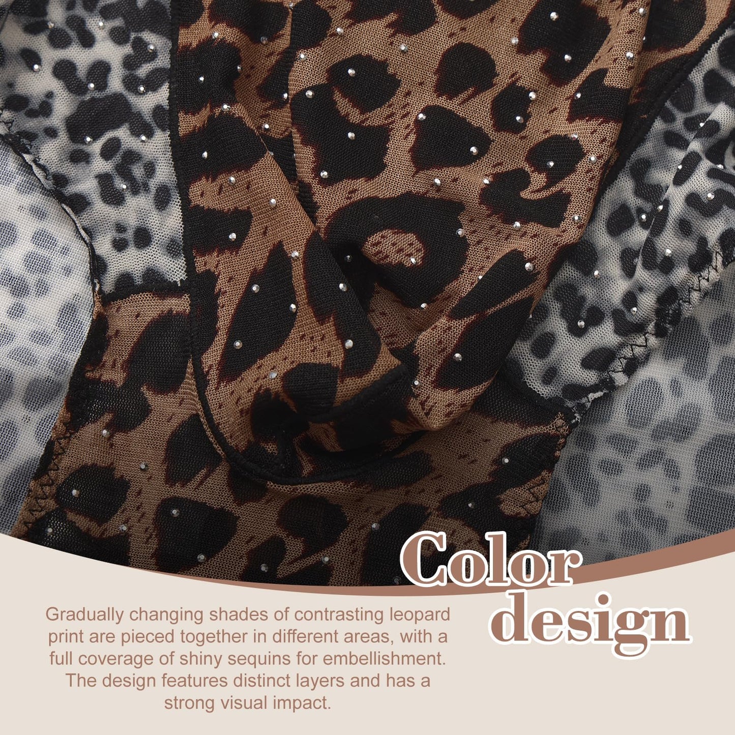 BSZN Men's Boxer Briefs, Brown Gray Leopard Print