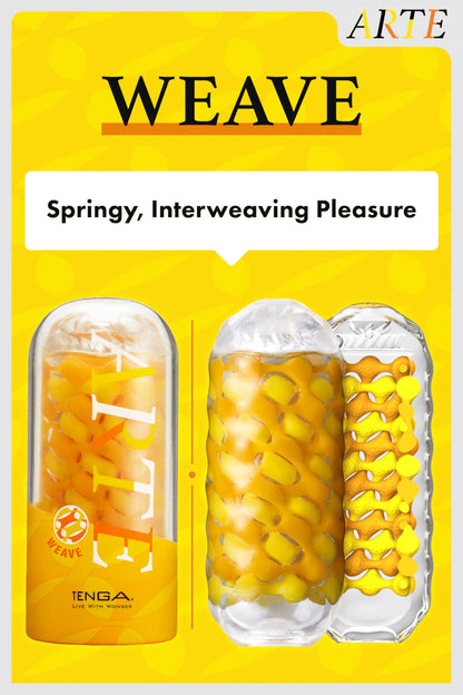 TENGA ARTE Weave - Reusable Male Masturbator with Soft, Springy Enveloping Sensations for Pleasurable Sensations
