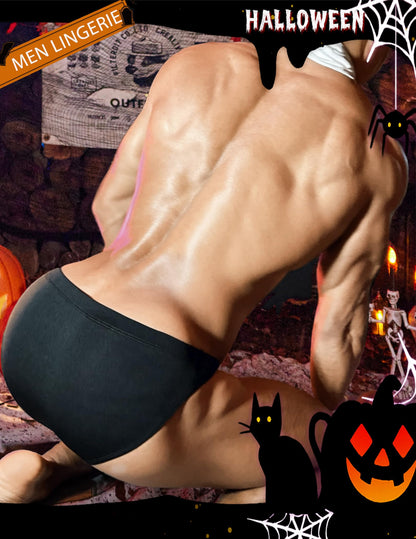 Avidlove Men's Sexy Briefs Gentleman Lingerie Sets Bowknot Cosplay Costume